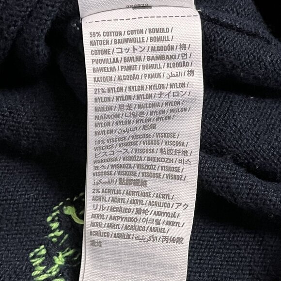 Y2K Hollister Sweater Womens Small Black & Green Palm Tree Pullover - Picture 4 of 5